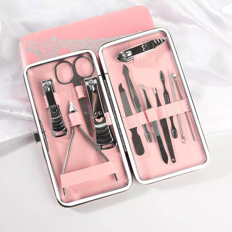 PU بیگ کے ساتھ 12pcs نیل کٹر سیٹ